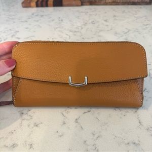 Cartier Tan Leather C De Cartier Continental Wallet